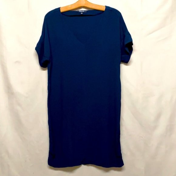 Madewell Navy blue short sleeved dress measurements in pics size small (D-019) - Picture 1 of 11